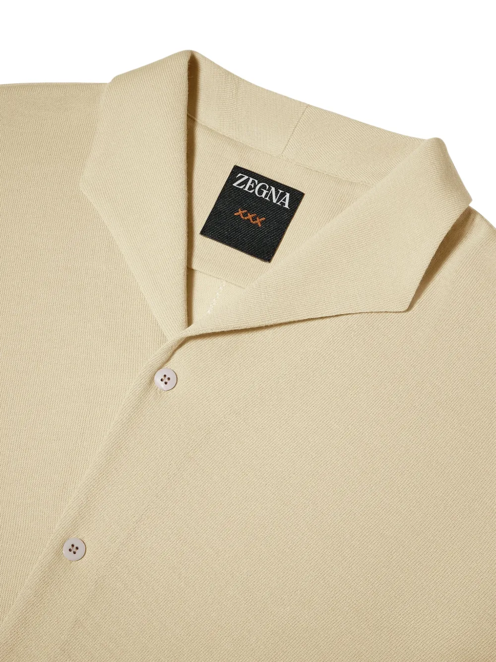 Zegna Gebreid poloshirt Beige