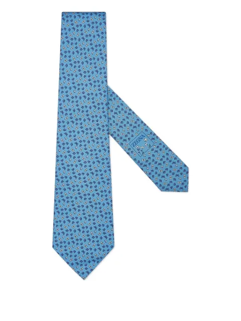Zegna butterfly-print silk tie