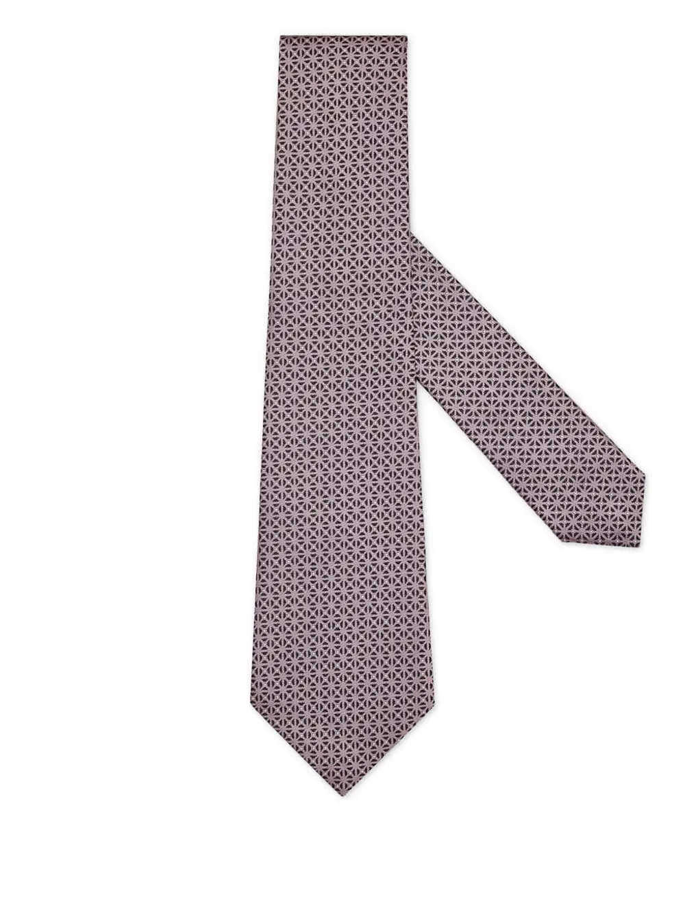 Zegna geometric-pattern silk tie | Pink | Image 1