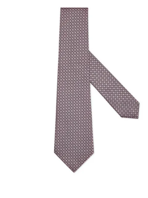 Zegna geometric-pattern silk tie