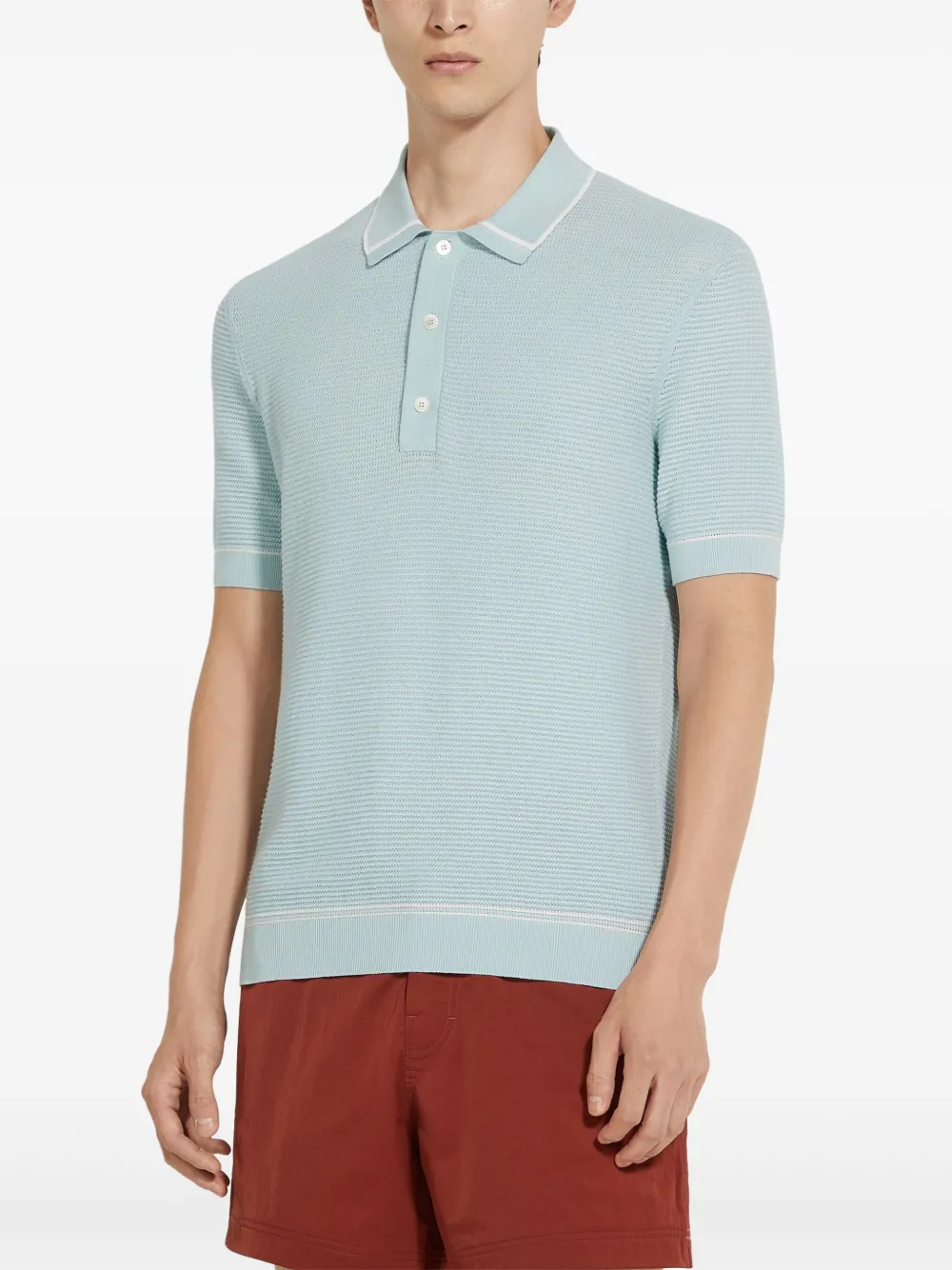 Zegna Katoenen poloshirt - Blauw