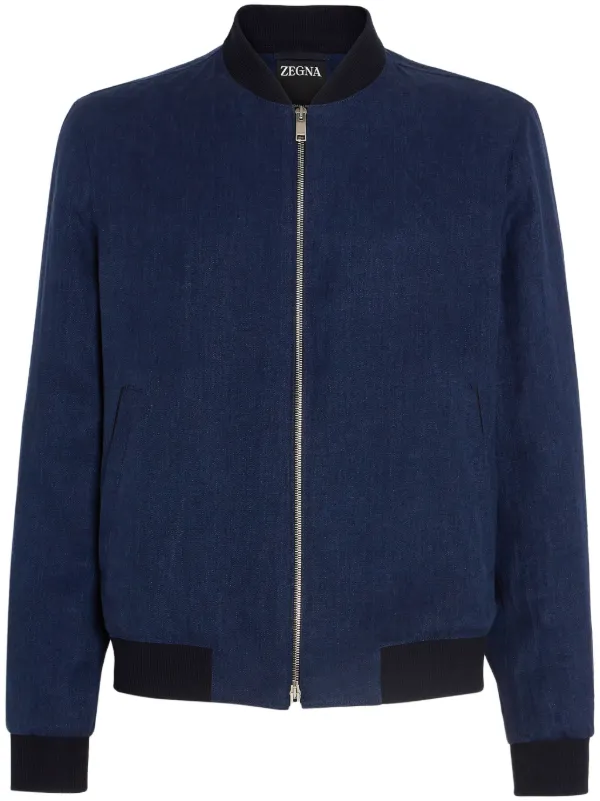 Zegna Oasi Bomber Jacket in Blue