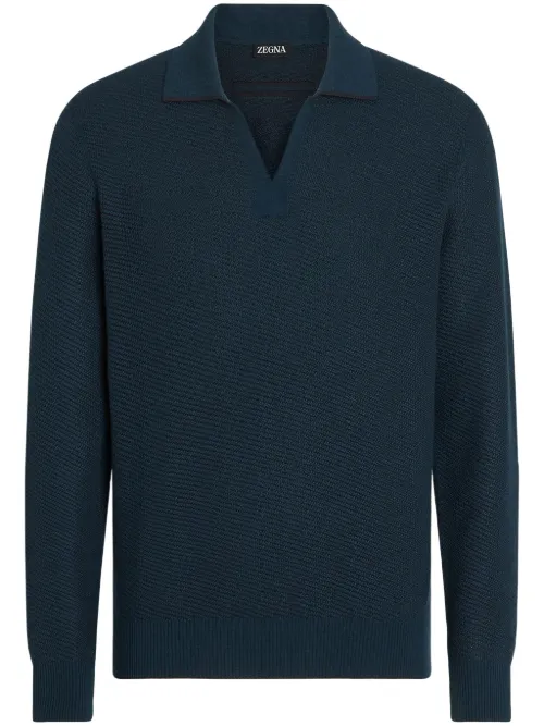 Polo en soie et cachemire mélangés - Zegna - Modalova