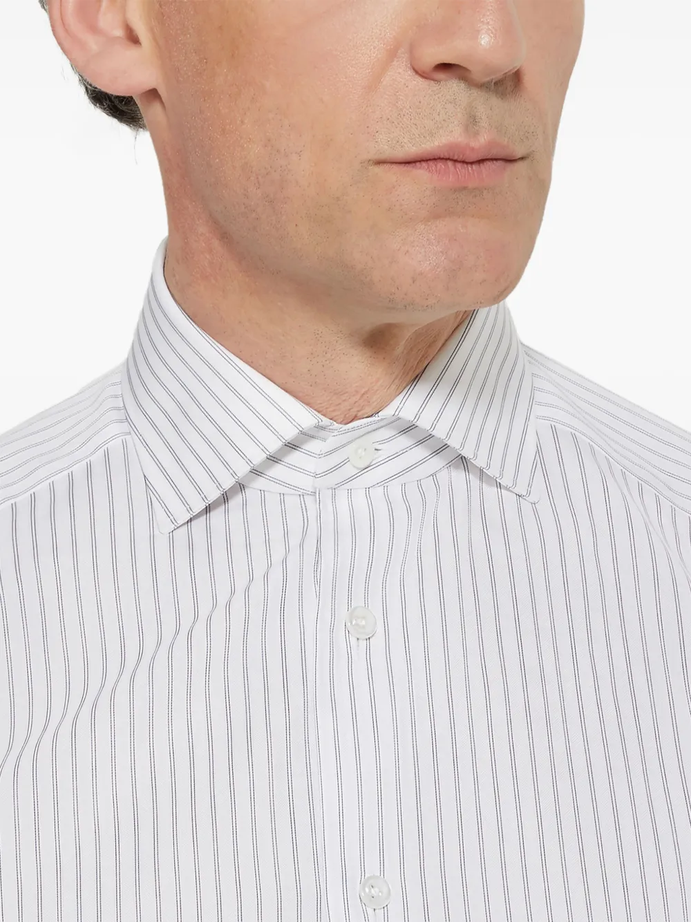 Zegna Structured Centoventimila katoenen overhemd Wit