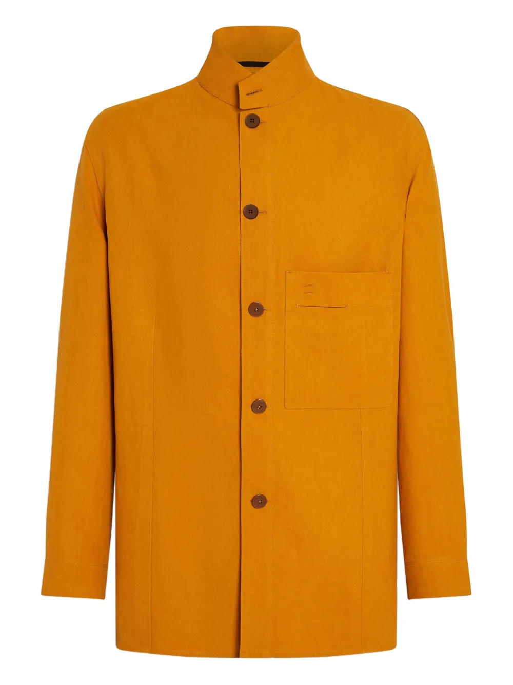 Zegna Oasi Lino linen overshirt | Orange | Image 1