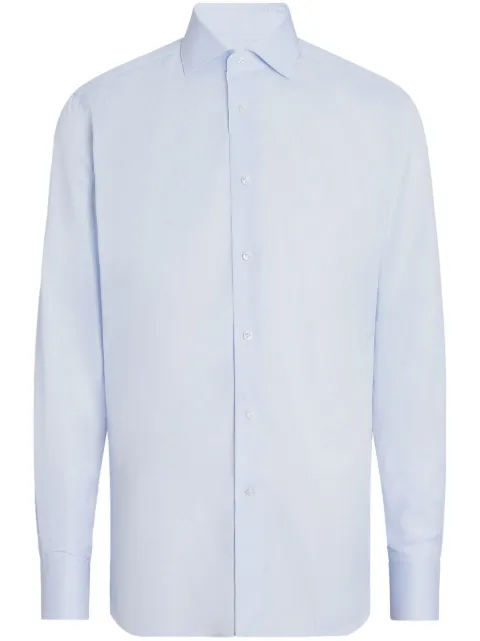 Zegna Micro-checked 300 cotton shirt