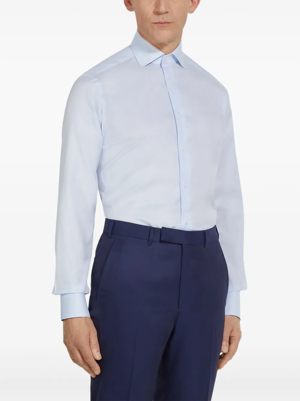 Zegna Micro-checked 300 cotton shirt | Image 2