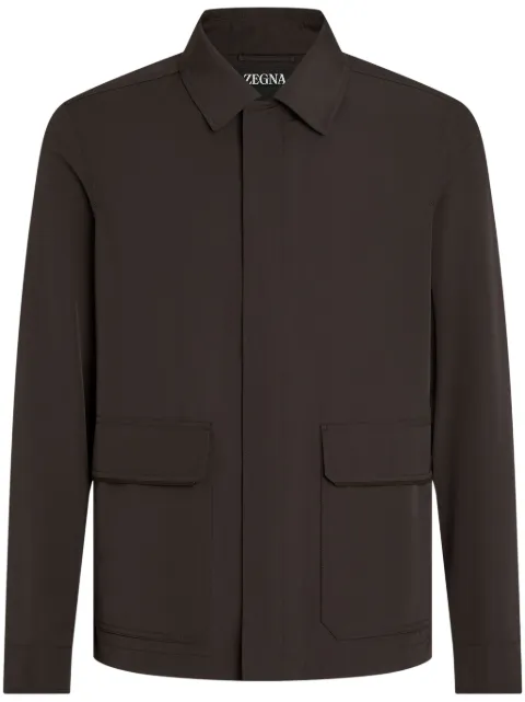Zegna classic-collar shirt jacket