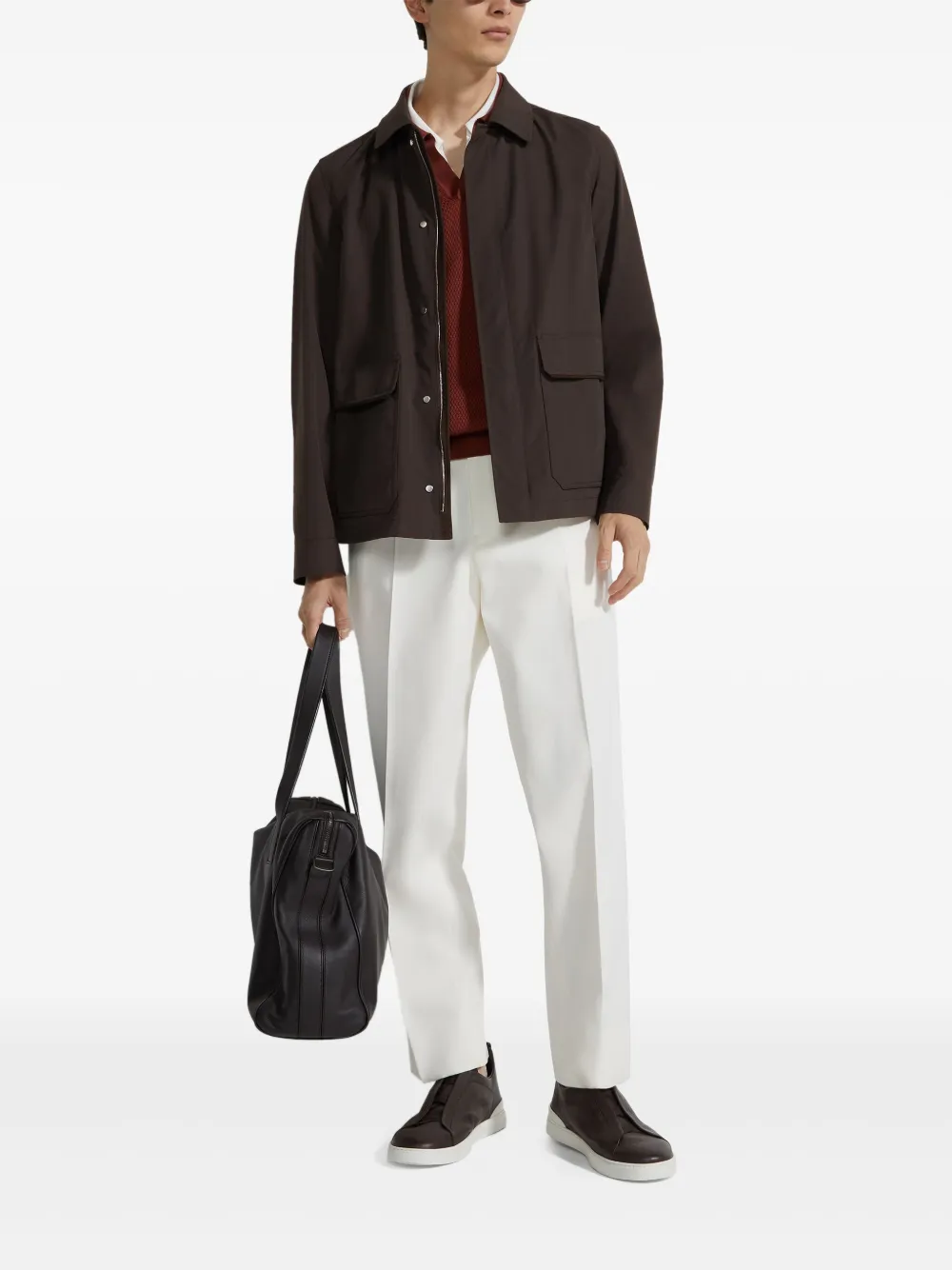 Zegna Jaqueta de lã com gola | Camisa jaqueta | Image 2