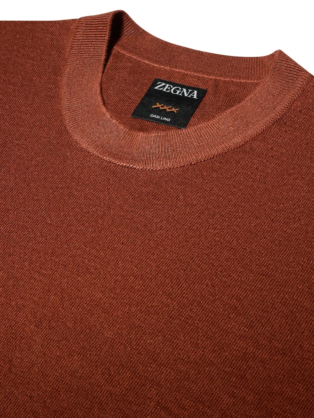 Zegna Oasi Lino T-shirt Bruin