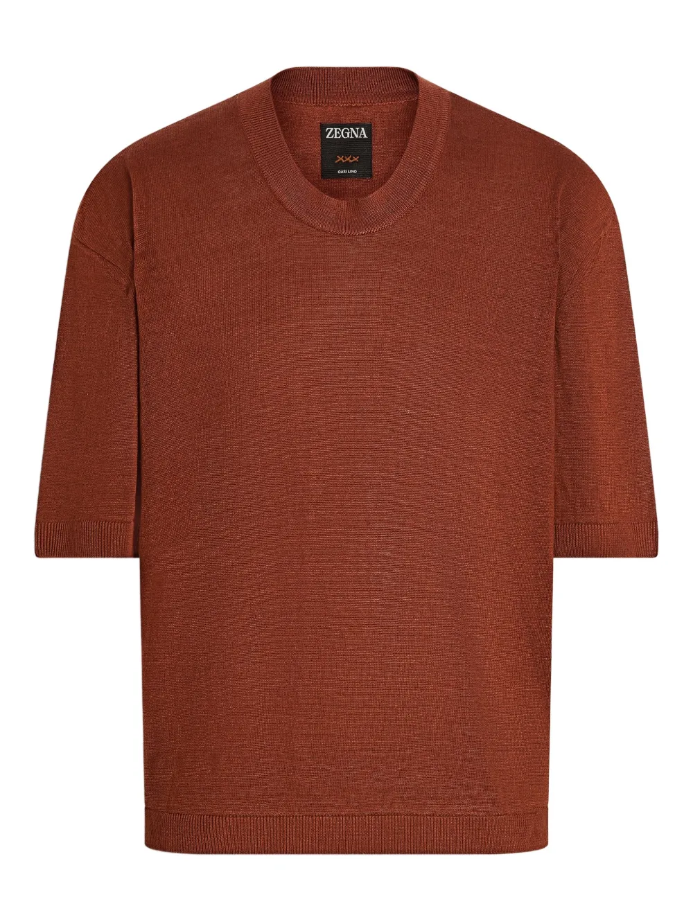 Zegna Oasi Lino T-shirt Bruin