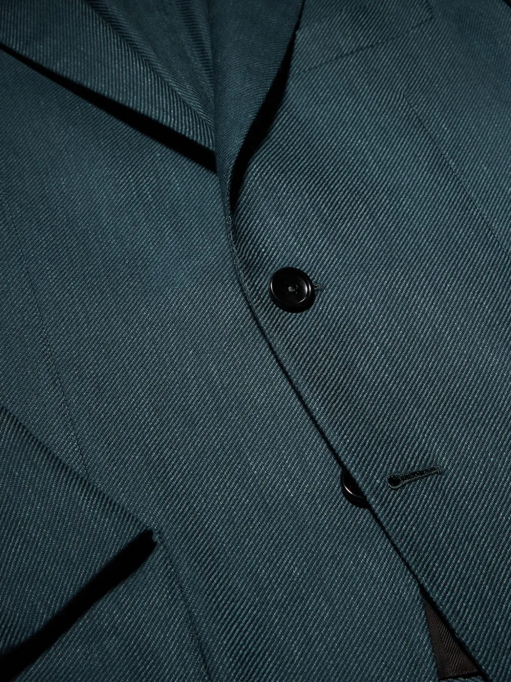 Zegna Blazer met enkele rij knopen Groen