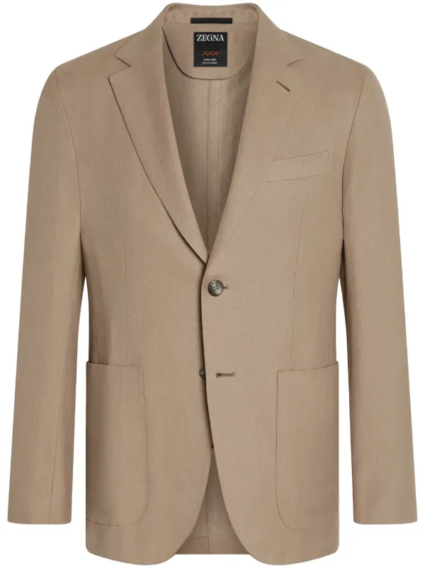 Zegna Oasi Lino Blazer in Neutrals