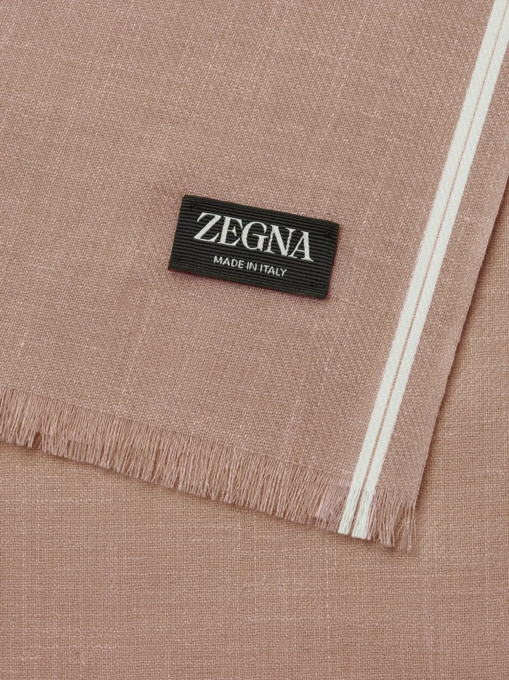 Zegna Sjaal met streepdetail Beige