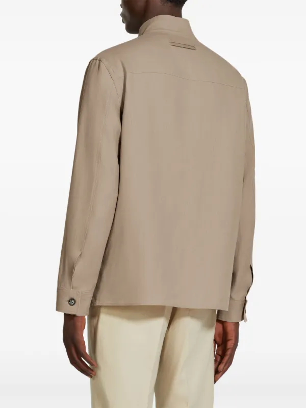 Zegna Oasi Lino オーバーシャツ | ニュートラル | FARFETCH JP