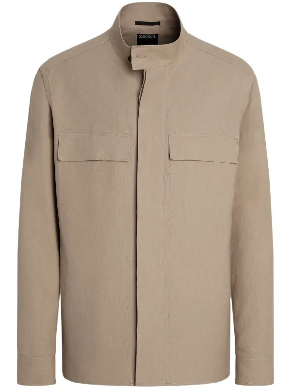 Zegna Oasi Lino オーバーシャツ | ニュートラル | FARFETCH JP