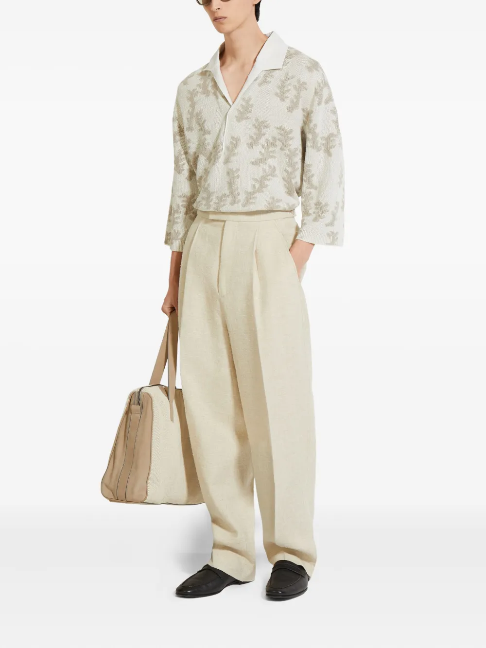 Zegna Broek met wijde pijpen - Beige