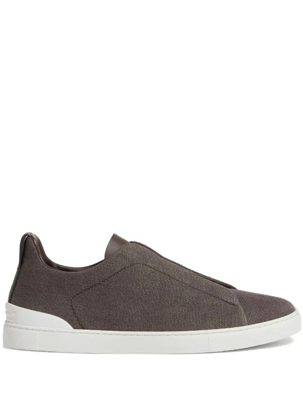 ★ZEGNA★ ブラウン #UseTheExisting Triple Stitch スニーカー Brown Suede Triple Stitch™ Sneakers FW25 25621915 | Zegna US