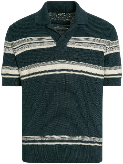 Zegna striped polo shirt