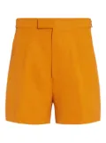 Zegna pleated linen shorts - Orange
