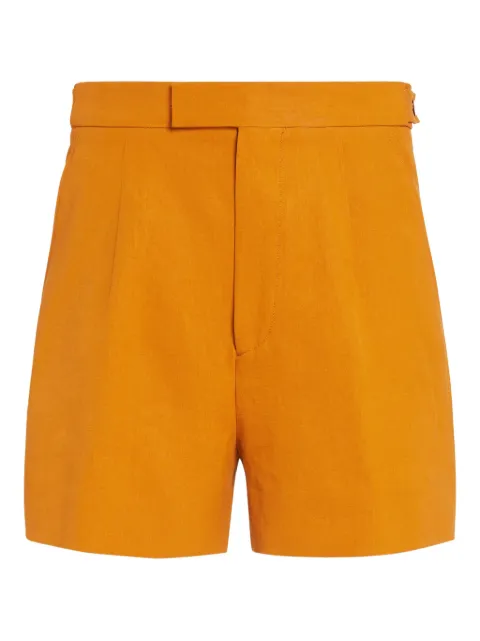 Zegna pleated linen shorts