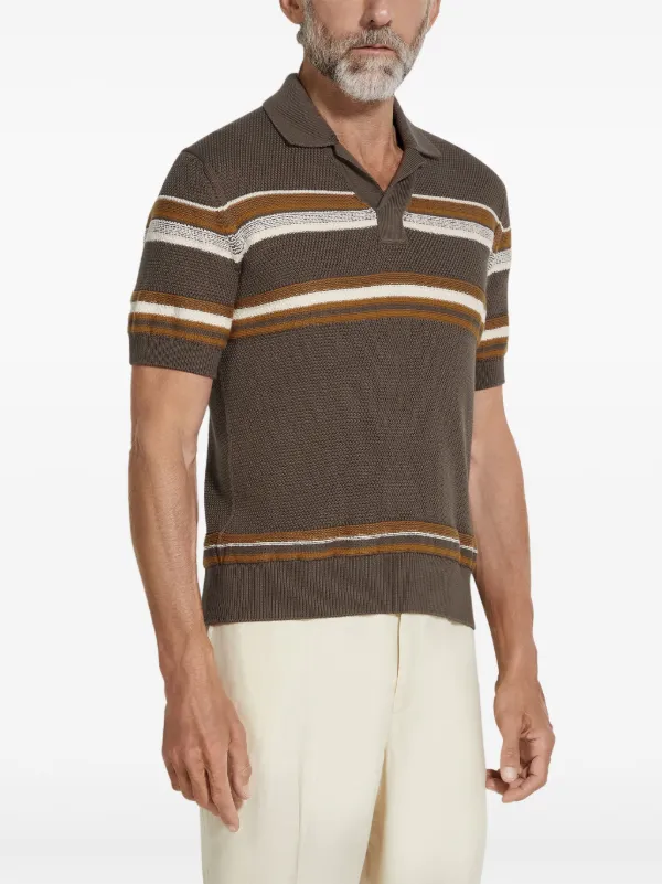 Ermenegildo Zegna ゼニア　ブラウン ポロシャツ 半袖サイズXL Zegna ポロシャツ | ブラウン | FARFETCH JP
