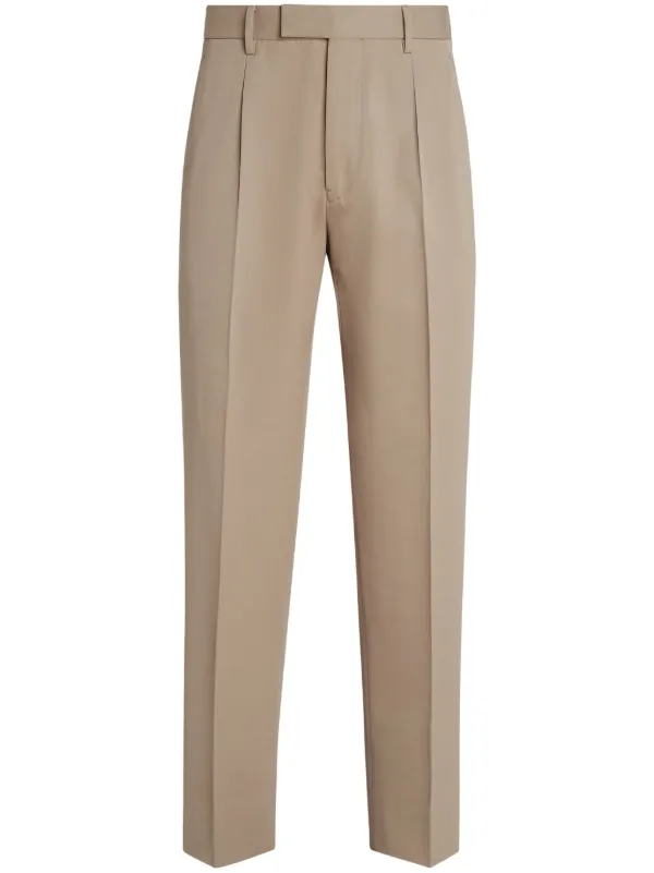 ZEGNA コットンウールパンツ 46 Zegna コットンウール パンツ | ニュートラル | FARFETCH JP