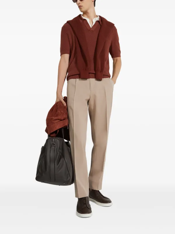 ZEGNA コットンウールパンツ 46 Zegna コットンウール パンツ | ニュートラル | FARFETCH JP