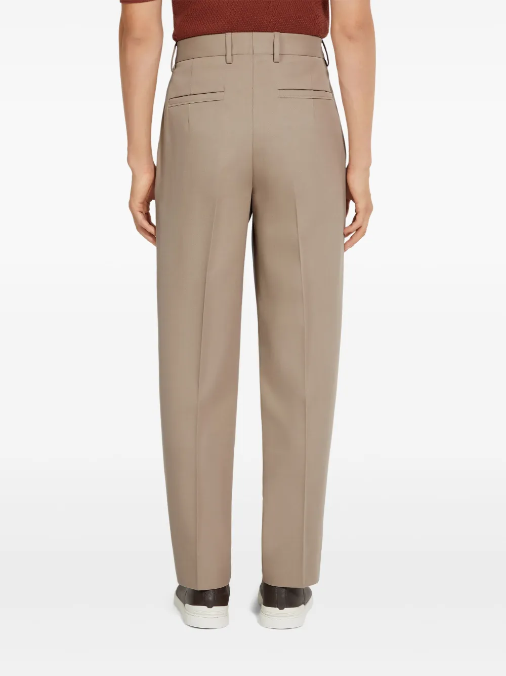 Zegna Broek van katoen-wolblend Beige