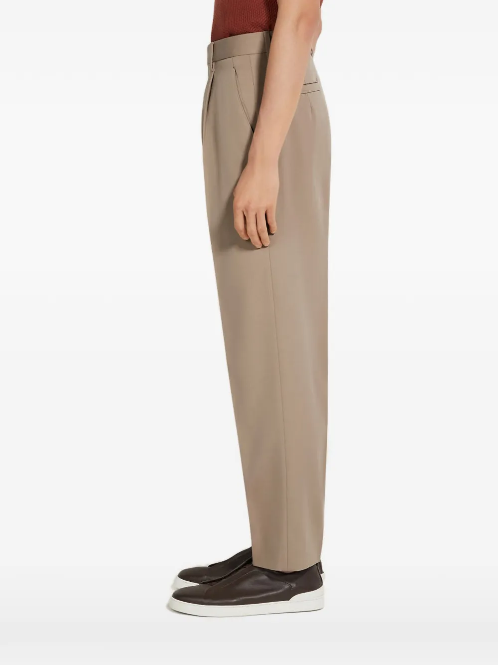 Zegna Broek van katoen-wolblend Beige