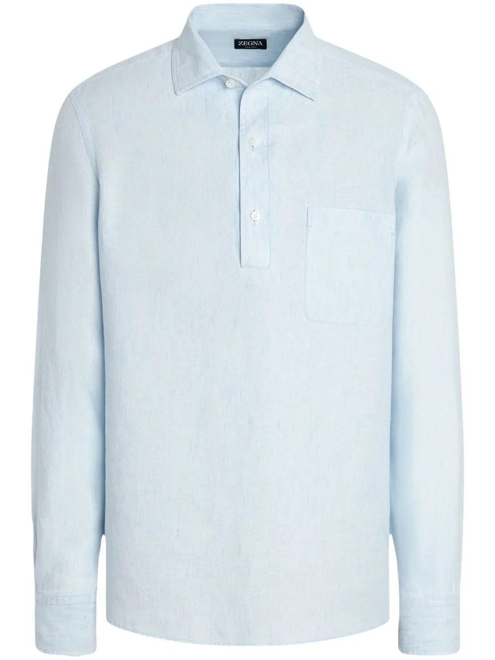 Shop Zegna Oasi Lino Shirt In Blue