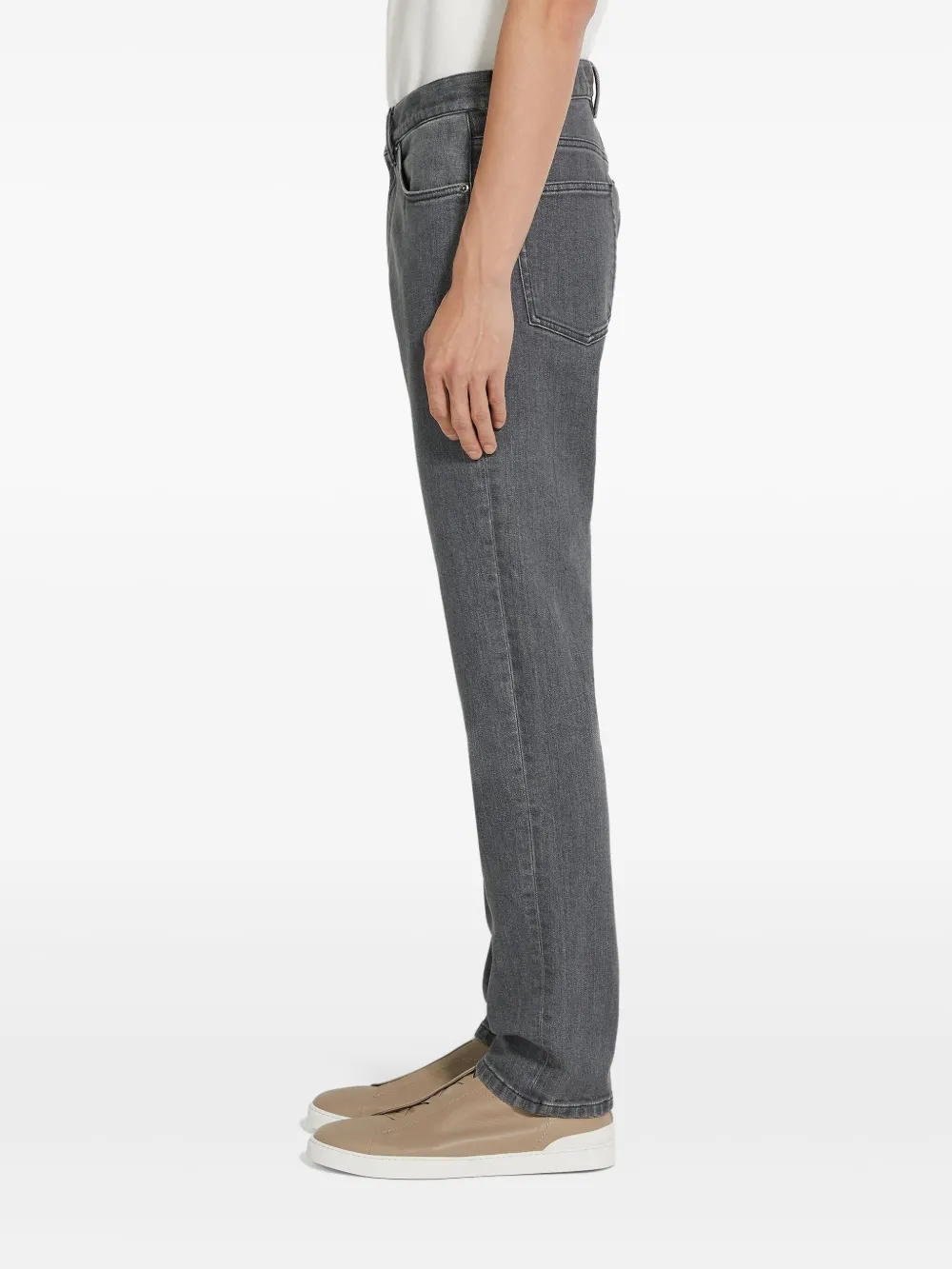 Zegna Roccia jeans met stonewashed-effect Grijs