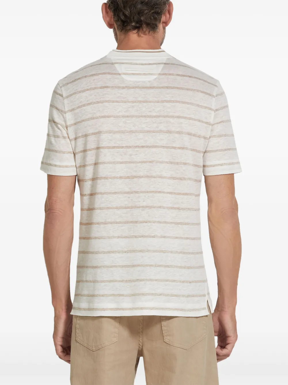 Zegna Linnen T-shirt Wit