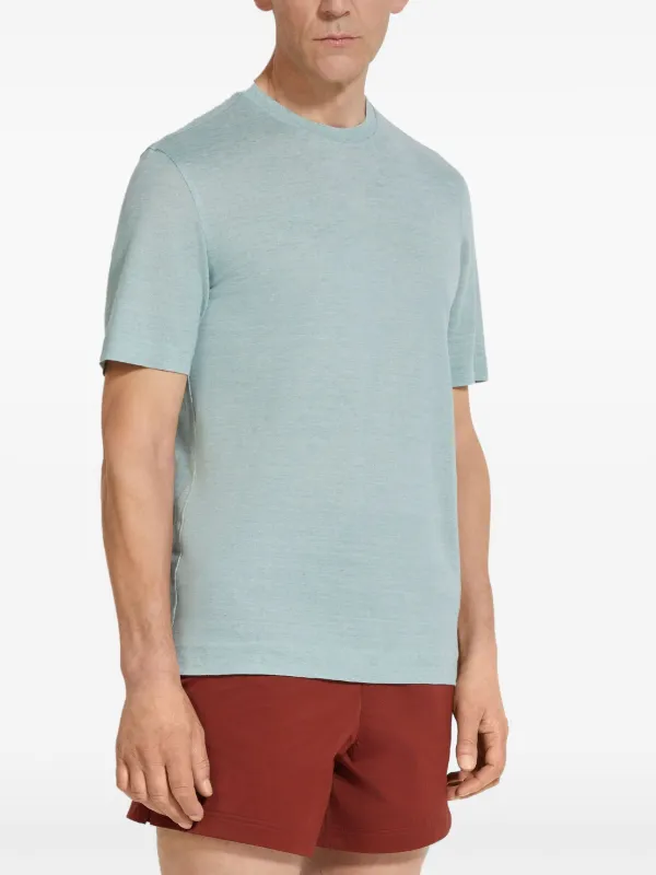 Tシャツ・カットソー Zegna Oasis Linen T-Shirt Zegna Oasi Lino T-shirt | Blue | FARFETCH PL