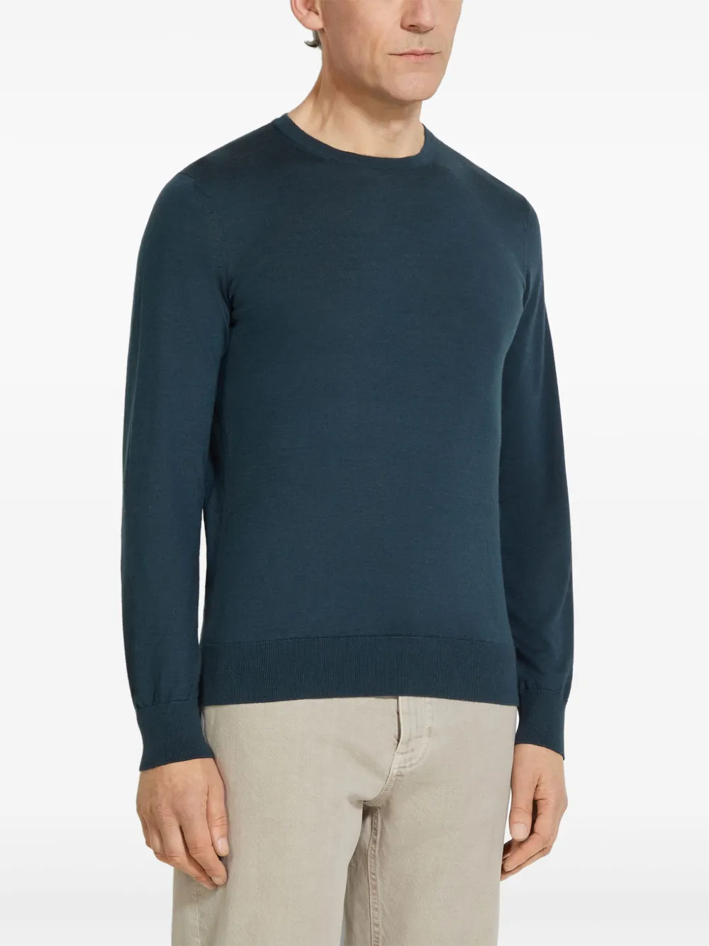 Zegna Gemêleerde trui - Blauw