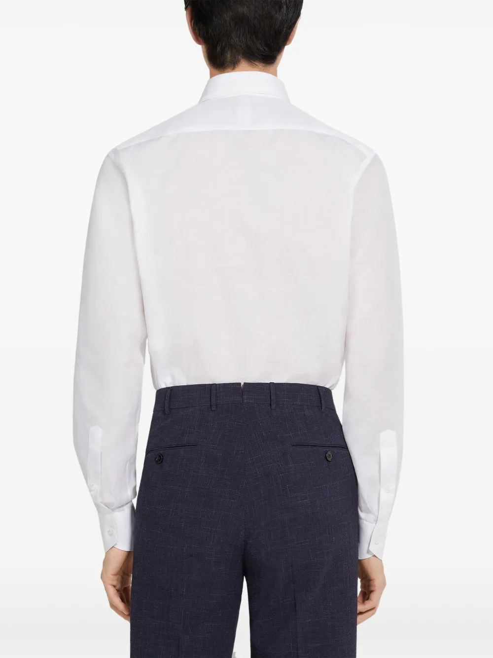 Zegna Structured Centoventimila Cotton Shirt In White