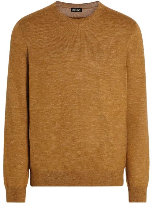 Pull chiné à col rond - Zegna - Modalova
