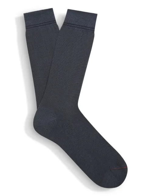 Zegna chaussettes à détails rayés