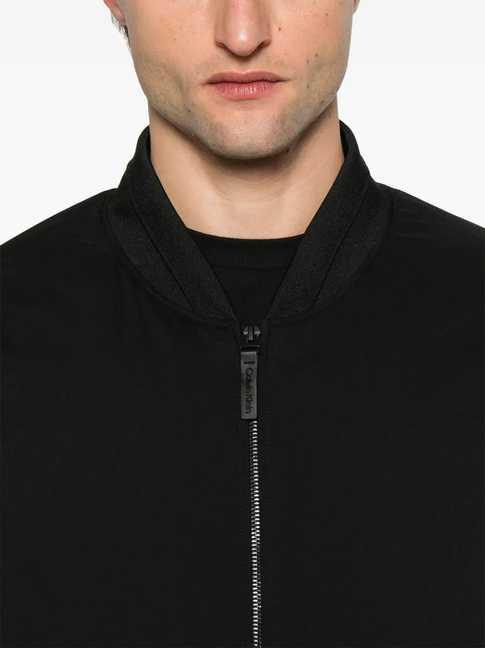 Calvin Klein Bomberjack met logopatch Zwart
