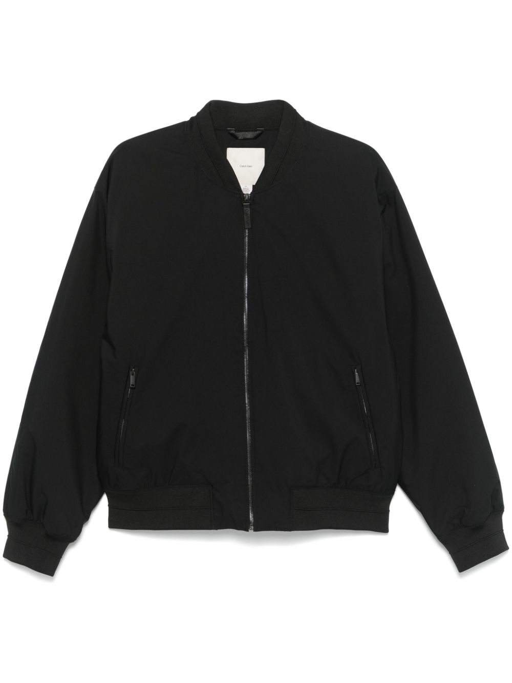 Calvin Klein logo-patch bomber jacket - Black