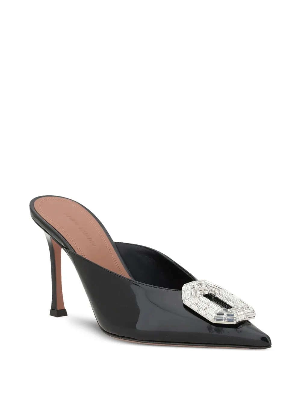 Amina Muaddi 90mm Camelia mules - Zwart