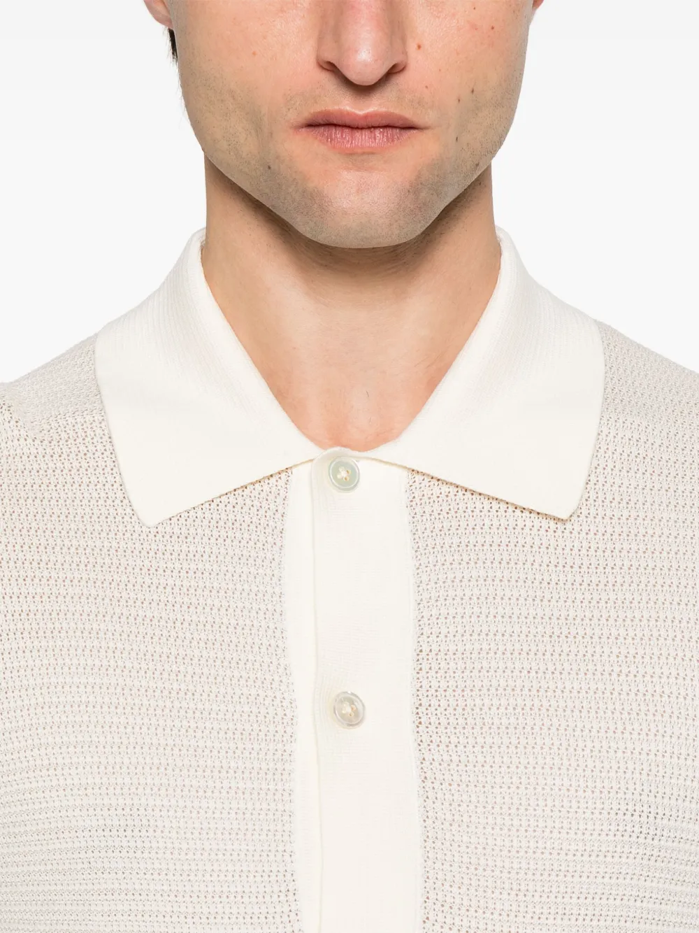 TOM FORD Gebreid poloshirt Wit