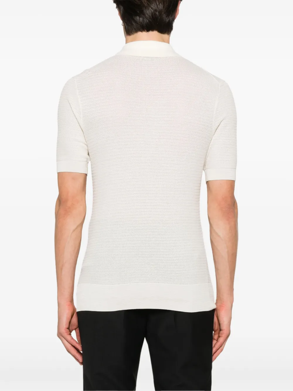 TOM FORD Gebreid poloshirt Wit