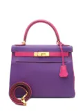 Hermès Pre-Owned 2014 Special Order Bicolor Chevre Kelly II Retourne 28 satchel - Purple