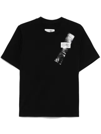 【MM6 Maison Margiela】Tシャツ新品 MM6 Maison Margiela ナンバーモチーフ Tシャツ | ブラック | FARFETCH JP