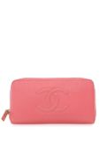 CHANEL Pre-Owned 2016-2017 CC Caviar Zippy Wallet long wallets - Pink