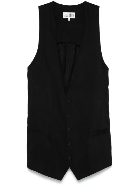 MM6 Maison Margiela plunging-neck gilet