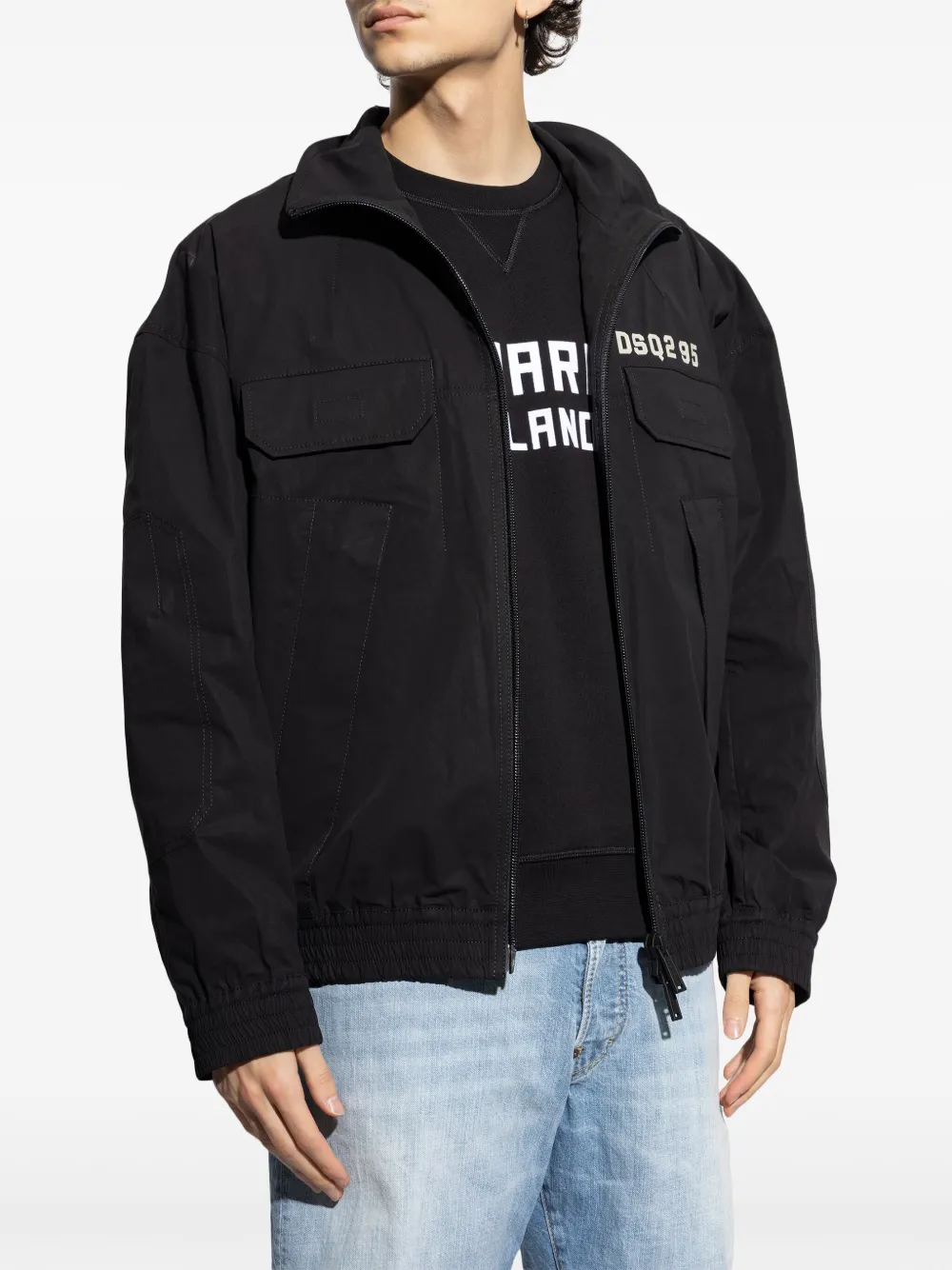 DSQUARED2 Jack met logoprint Zwart