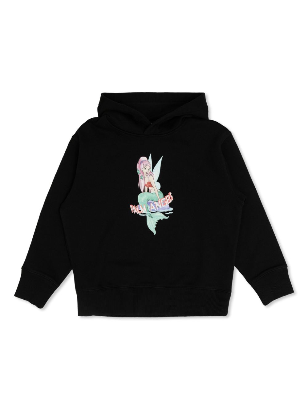 Palm Angels Kids Hoodie met zeemeerminprint Zwart