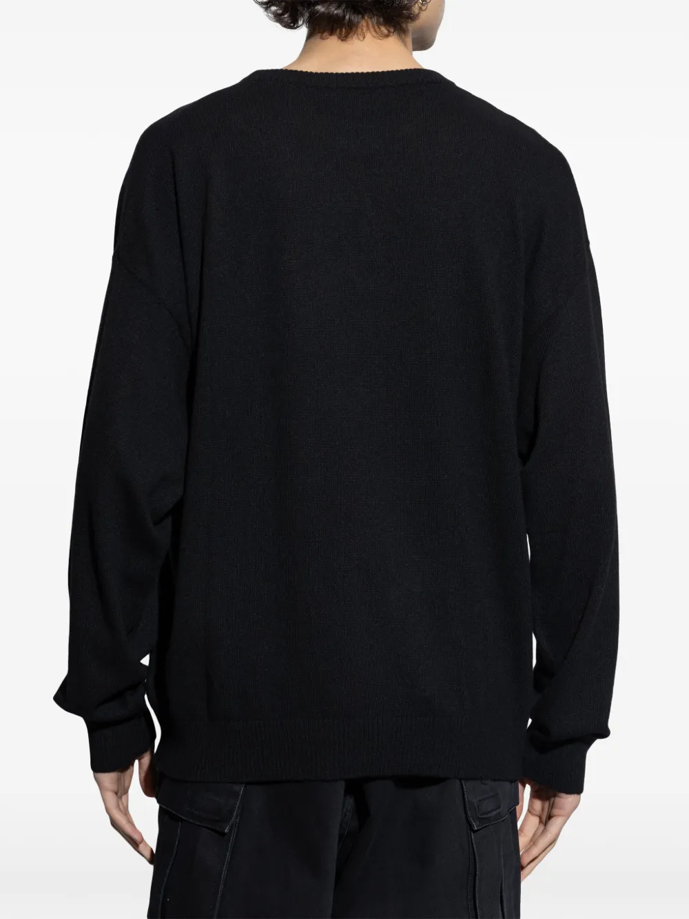 Moschino Trui met geborduurd logo Zwart